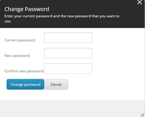 Change Password Window