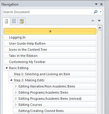 Word_Navigation Pane