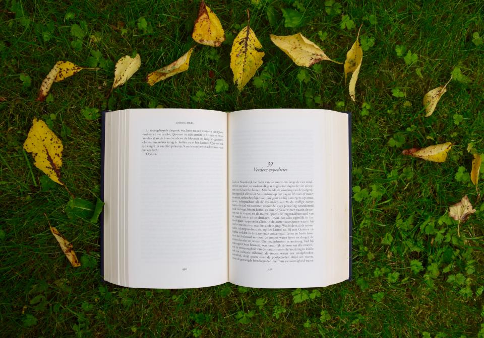 book with leaves